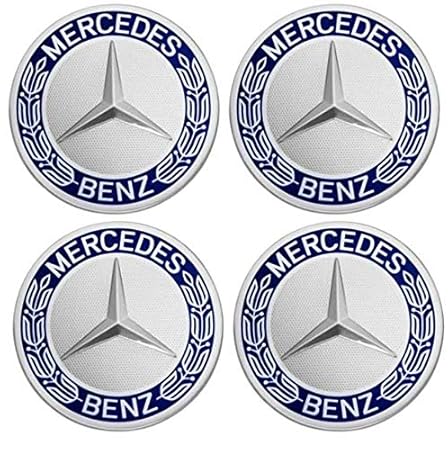 Generic 4 Stück 75mm Ersatzteil Nabendeckel Radnabenkappen Felgendeckel für Mercedes Benz Felgenkappen Nabenkappen Wheel Caps