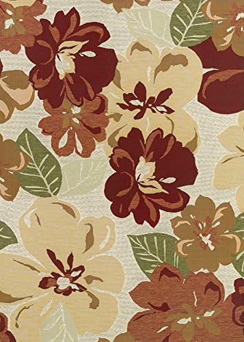 Couristan 4055/0632 Dolce Novella Area Rugs, 4-Feet by 5-Feet 10-Inch, Rose Bud