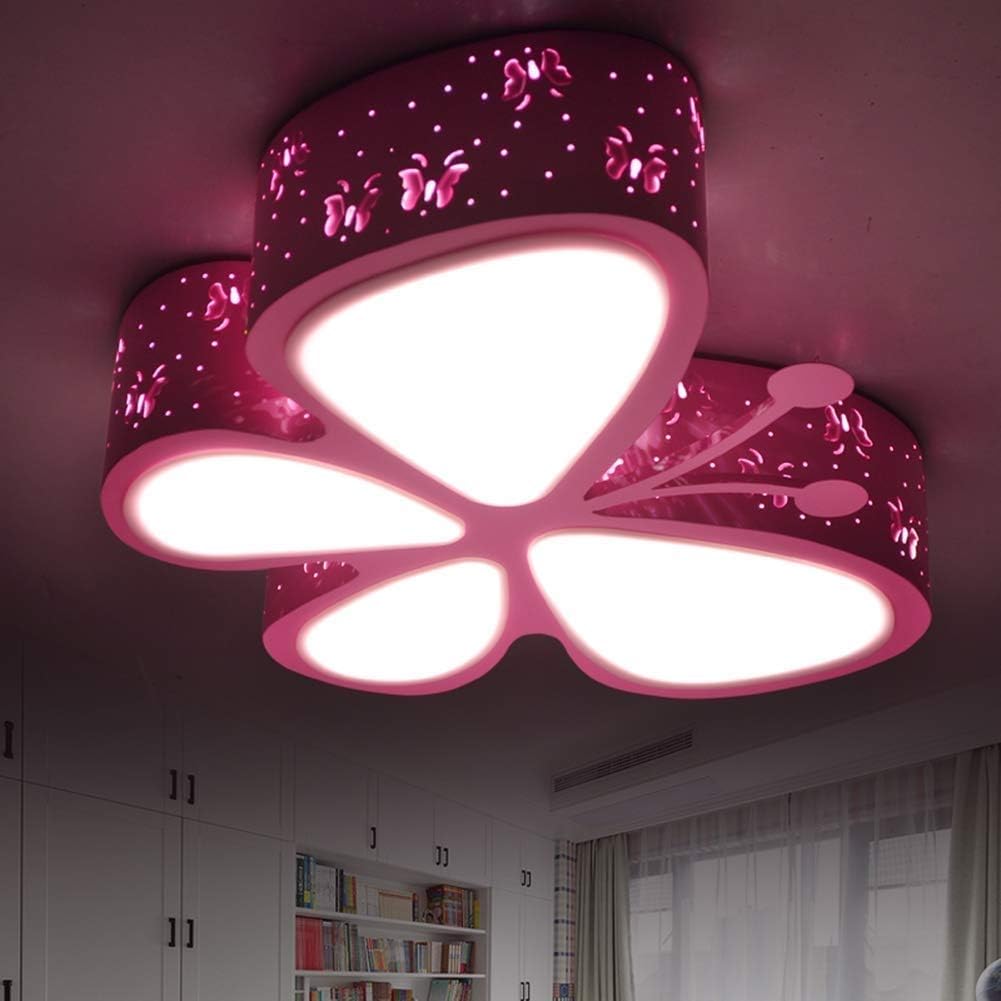 Xiaoyy Plafonniers Lampe De Chambre Filles Papillon Rose Lampe Bebe Lampe Led De Plafond Pour Les Enfants Lampe Bebe Chambre Enfants Pour Enfants Modernes Enfants De Lumiere Lumiere Chaude Luminaires Interieur Eclairage