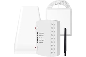 YJXCELL Cell Phone Booster for Home, Up to 6000 Sq.Ft,Cell Phone Signal Booster with 2 Indoor Antennas for Band 66/2/4/5/12/17/13/25