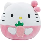 Squishmallow Official Kellytoy Squad Squishy Stuffed Plush Toy Animal (Kitty with Strawberry, 8 Inch)