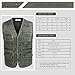 Eidlvais Men's Multi-Pockets Vest for Outdoors Travels Sports Green Size L