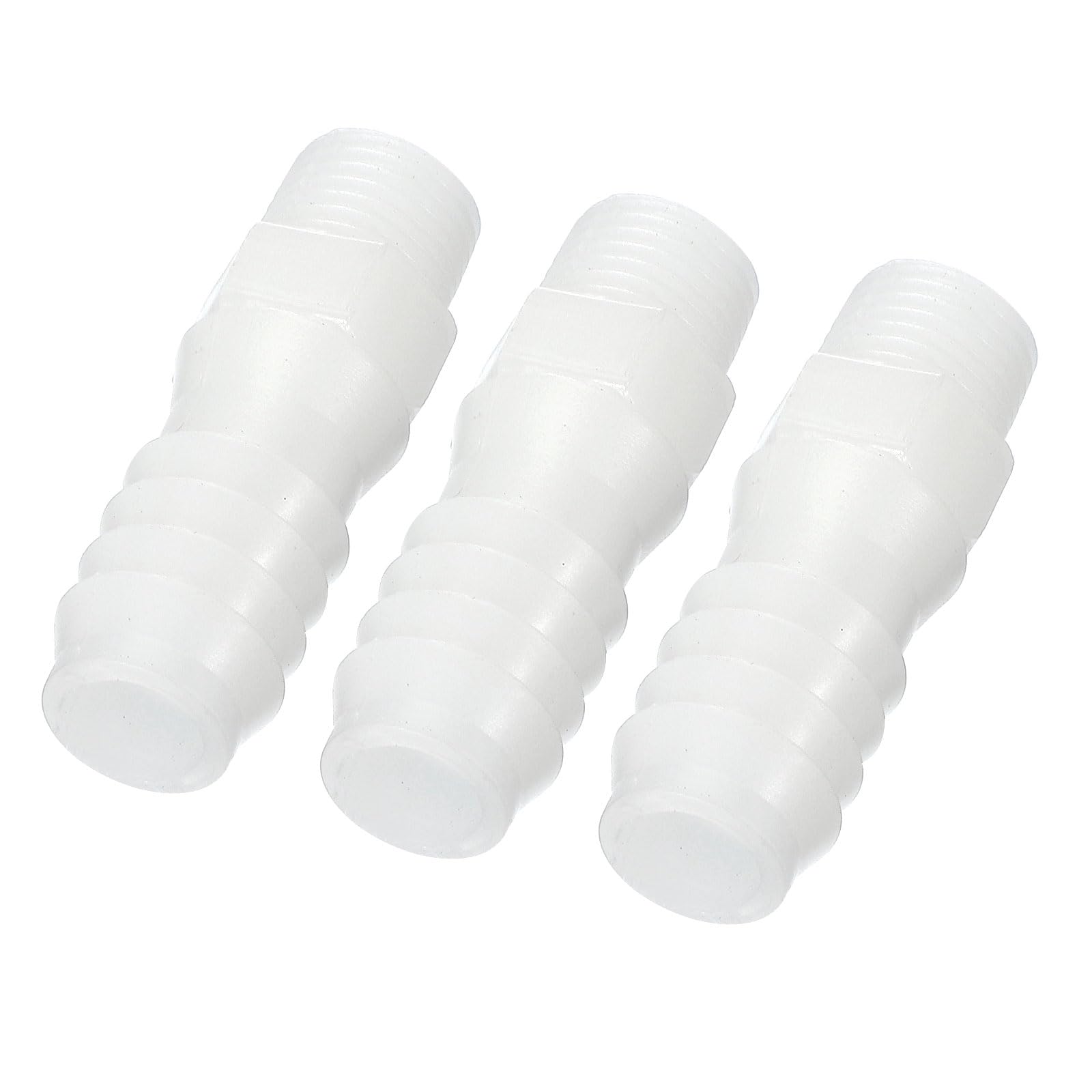 PATIKIL 1/2" Barb x 1/4" G Male Connector, 3 Pcs Plastic Hose Barb Fitting Industrial Hose Barb to Pipe Fitting Connect for Water Liquid Air Fuel