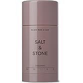 SALT & STONE Aluminum Free Deodorant | Extra Strength 48 Hour Protection for Women & Men | Made with Seaweed Extracts, Shea Butter & Prebiotics (Black Rose & Oud)