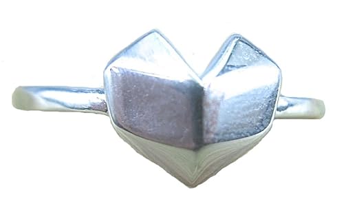 Amazoncom Faithowl Origami Heart Ring In 925 Sterling