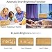 Alarm Clock,Wood Alarm Clock Voice Command Electric Time Bedside LED Travel Alarm Clock Cube 3 Levels Brightness 3 Alarms Digital Alarm Clock Display Time Date Week Temperature for Bedroom Office Home