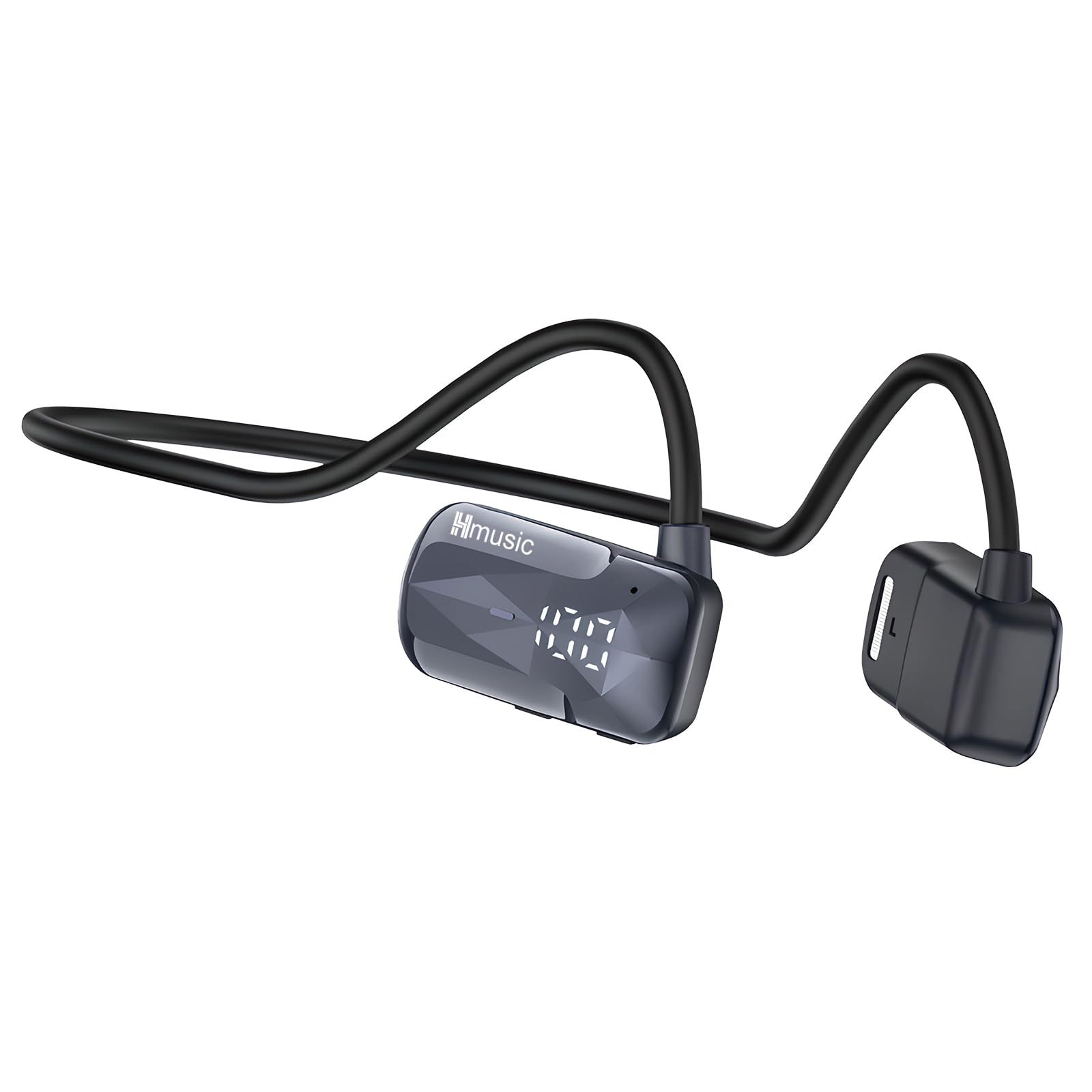 Hmusic Air Conduction (surpass Bone Conduction) Headphones, Bluetooth 5.4 Open Ear Headphones Wireless, IPX5 Sweat Resistant Sports Headphone with Mic for Running, Cycling, Hiking, Gym, Workouts