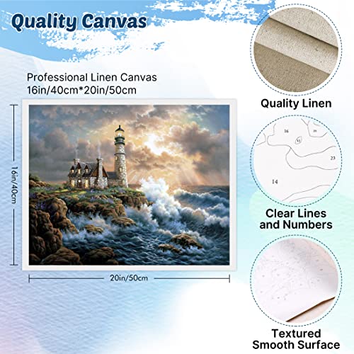 WISKALON Paint by Numbers for Adults Beginner to Advanced Number