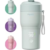 Papablic Portable Bottle Warmer, 85W Fast Baby Bottle Warmer for Travel | 85W Fast Heating | Rechargeable | Wide Mouth & Easy