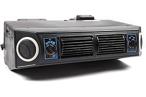 MONIPA 12V A/C Underdash Evaporator Compressor, with Mounting Brackets and Drain Hose & T 3 Speed Blower Switch, 32 Pass 4 Way Coil Universal Air Conditioner for Classic Cars, Motorhomes