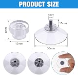 Flintronic 20 Pcs 30mm Clear Suction Cups Knurled Nut Window Suckers view 2