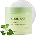 BEAUDIANI Green BHA soon sak peeling pad, 60pads, facial peel, Korean toner pads, exfoliating pads, pore tightening, soothing & hydrating, skincare pads, chemical peel pads, fruits extract