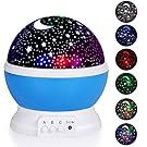 Adoric Night Lighting Lamp, Star Light Rotating Projector, 4 LED Bulbs 8 Modes for Children Kids Bedroom (3.2FT USB Cord)