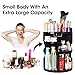360 Rotation Makeup Organizer, sanipoe Round Bathroom Storage Tower Cosmetics Shelf Adjustable Vanity Rack Countertop Ondisplay Case Stand, Black