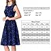 Noctflos Women's 50s Vintage Cocktail A-Line Dress Floral Lace Knee Length