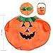 QBSM Adult Halloween Orange Pumpkin Costume Suit Party Cosplay Clothing Clothes with Hat Bag