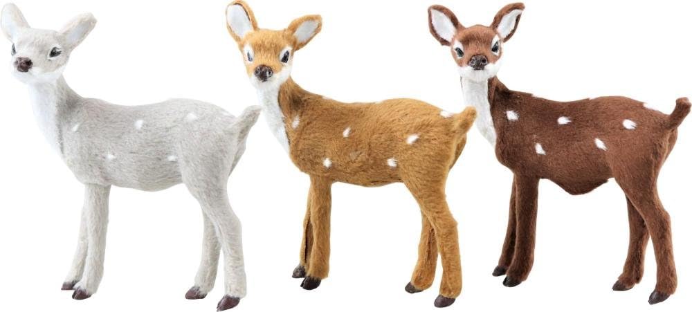 Bambis, Set of 3, Polyresin, 10 x 14 x 3 cm