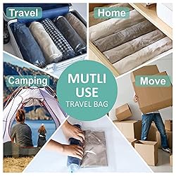 16 Travel Compression Bags Vacuum Packing, Roll Up