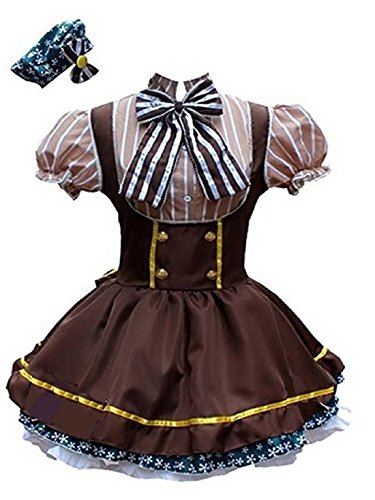 ShonanCos Love Live Hanayo Koizumi Style Cosplay Costume Maid Dress (Brown)