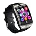 Qiufeng Q18 Smart Watch Smartwatch Bluetooth Sweatproof Phone with Camera TF/SIM Card Slot for Android and IPhone Smartphones for Kids Girls Boys Men Women(Silver)