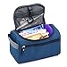 Buruis Toiletry Bag for Men and Women, Nylon Fabric Waterproof Wash Bag Dopp Kit with Hook, Portable Shaving Bag Toiletry Organizer for Travel, Shower, Trip, Vacation, Gym (Blue)