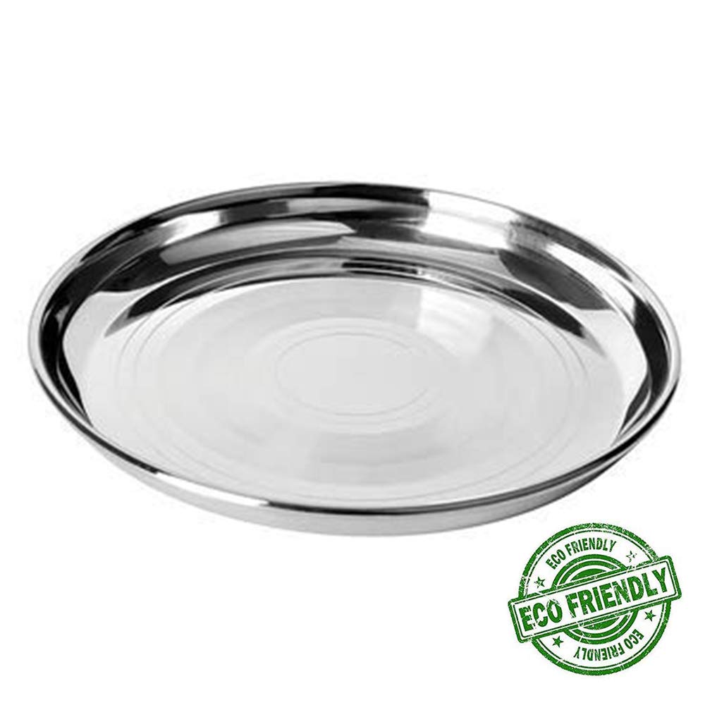 Set di 6 piattini per il pane, in acciaio inox, diaetro 14,5 c