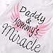 Scfcloth Newborn Baby Girls Daddy and Mommy's Miracle Romper + Pants + Hat + Headband 4pcs Zebra Outfits Set