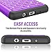 Samsung Galaxy On5 Case, On 5 Case, On5 Case, TILL Studded Rhinestone Crystal Bling Shock Absorbing Hybrid Defender Rugged Slim Case Cover For Samsung Galaxy On5 G550 [Purple]
