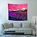LUCID EYE Trippy Trek Tapestry, Psychedelic Mountain Sunrise, Girls Room Pink Wall Art Decor, Wall Hanging for Bedroom Living Room Dorm, 58x51 inches