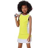 LIONJIE Girls Tennis Golf Dress Outfit Sleeveless Tank Top and Skorts Sets Sport Skirt with Shorts Pockets 3-12Y