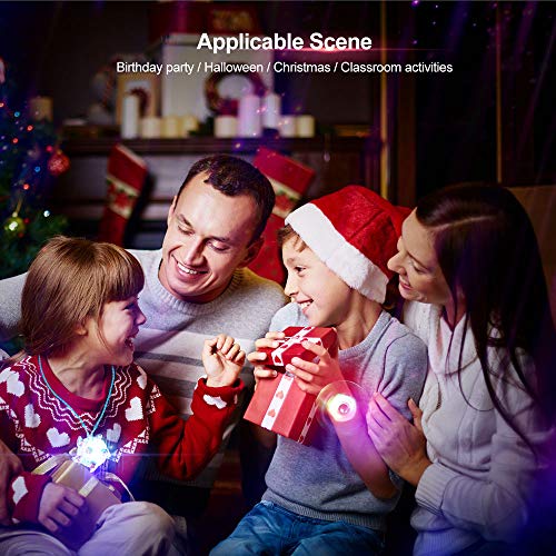 Balhvit 18 Pcs Glow in The Dark Party Supplies, Nontoxic & Safe Led Party Favors For Kids Prize(8 Spinner Rings, 6 Bracelets & 4 Necklaces with Diamond), Light Up Toys For Birthday Halloween Christmas - Thumbnail 6