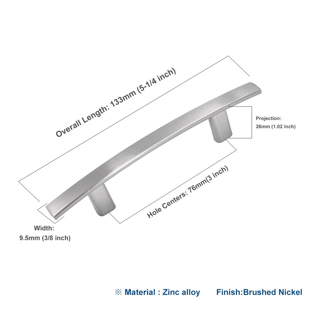 Hole Centers Goldenwarm 5pack Brushed Nickel Cabinet Pulls Modern