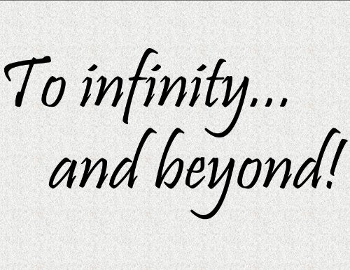 TO INFINITY AND BEYOND Vinyl wall quotes stickers sayings home art decor decal