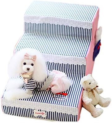 ペット階段 犬 猫用の3つのステップのペット用階段 滑り止め付き