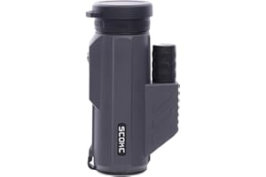 SCOKC Waterproof Monocular Telescope | Lightweight with Travel Bag, Compact, 10X Magnification, Wide Field of View for Bird Watching, Hunting, Hiking, Camping (10x32, Dark Grey)
