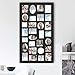 Adeco [PF9105] Decorative Black Wood Wall Hanging Collage Picture Photo Frame, 29 Openings, Various Sizes between 3.25x2.75