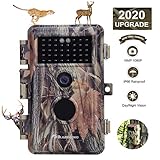 BlazeVideo Game Trail Camera Night Vision 16MP HD 1920x1080P Video Hunters Wildlife Hunting Cam No Glow IR LED PIR Motion Sensor Activated IP66 Waterproof & Password Protected Photo & Video Model