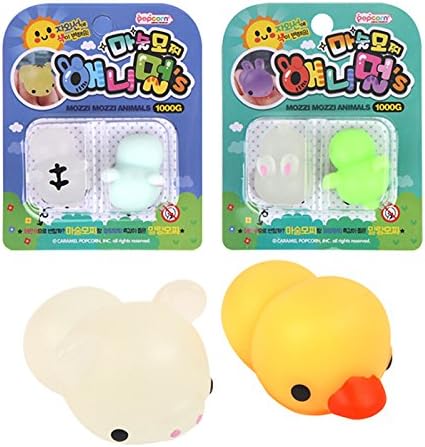 Magic Soft Mochi Mochi Animals Jelly Toy Soft Squishy Jelly Pudding Toy 2 Sets 4pcs