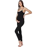 BUMPSUIT Maternity Bodysuit Comfortable and Stylish One Piece Pregnancy Jumpsuit for Women Scoop Neckline