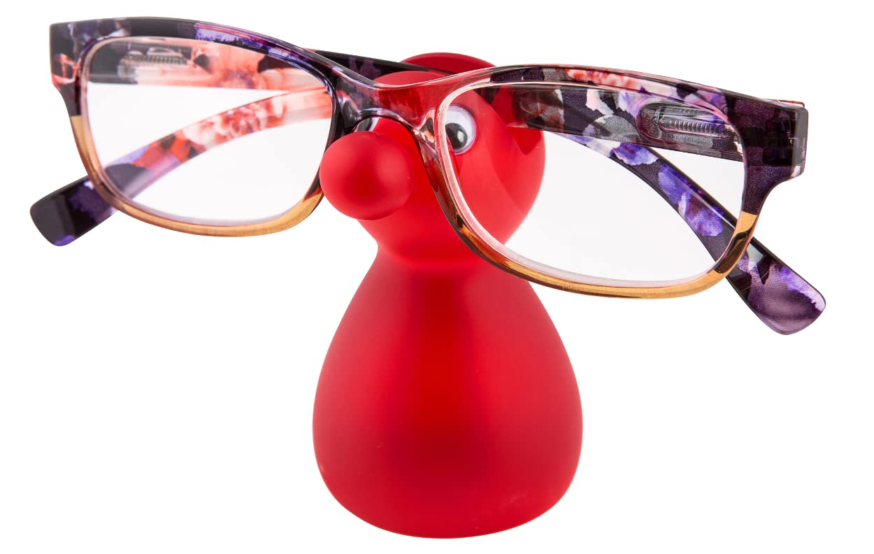 NEW SNOOZLE GLASSES STAND HOLDER SEAT FOR YOUR SPECS GIFT STOCKING FILLER BOXED (RED)