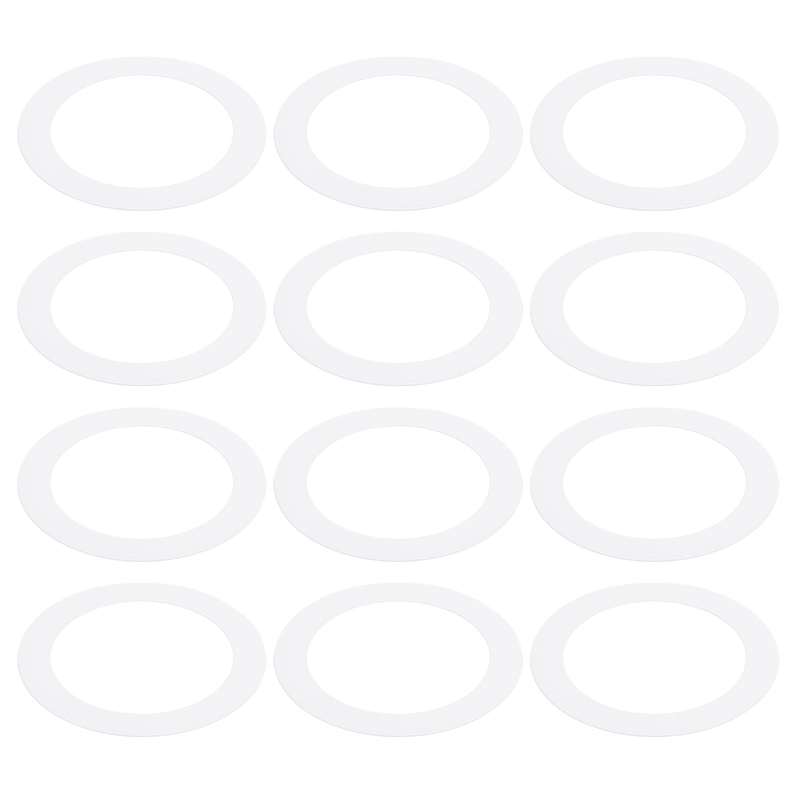 PATIKIL Goof Rings Inner Diameter 2.99", Outer Diameter 4.72", 12 Pcs Metal Goof Rings Cover Recessed Light Trim for Ceiling Wall Fixtures Can Lighting Down Light LED, Matte Finish White