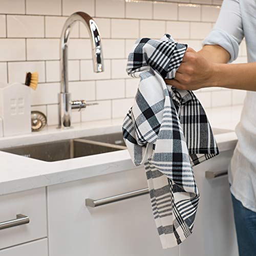 Now Designs Jumbo Pure Kitchen Towel Set of 3, Black - Thumbnail 4