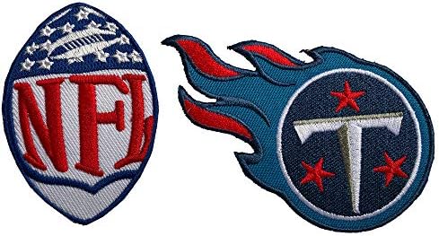 Hipatch Tennessee Titans Embroidered Patch Iron on Logo Vest Jacket Cap Hoodie Backpack Patch Iron On/sew on Patch Set of 2Pcs