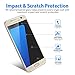 ICHECKEY 2-Pack Samsung Galaxy S7 Screen Protector, 2.5D Full Coverage Tempered Glass Screen Protector Cover for Samsung Galaxy S7-Gold