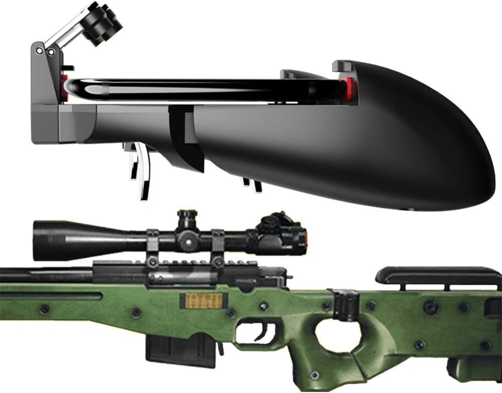 Newseego Mobile Game Controller, [Upgrade] Phone Controller Gamepad with L1R1 6 Fingers Trigger for Shooter Sensitive and Aim Trigger Controller for Android & iOS for Knives Out: Computers & Accessories