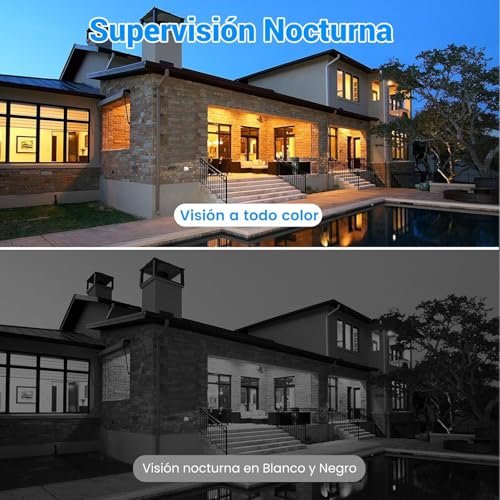 E T EASYTAO | Cámara de Seguridad Exterior WiFi, ICsee O Tris Home App, 2MP Pan&Tilt 360 Grados, Mini PTZ Cámara Inalámbrica Exterior con Visión Nocturna con Audio Bidireccional