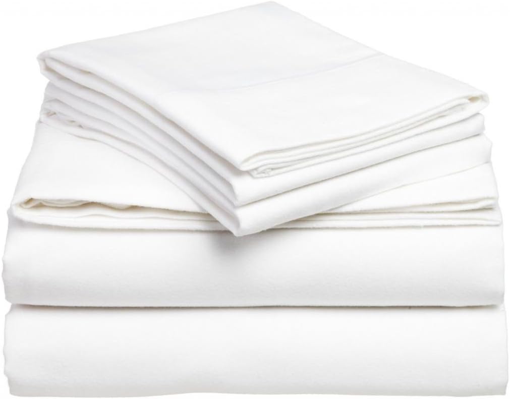 Clara Clark 100Percent Egyptian Cotton Flannel 4Piece Bed Sheet Set