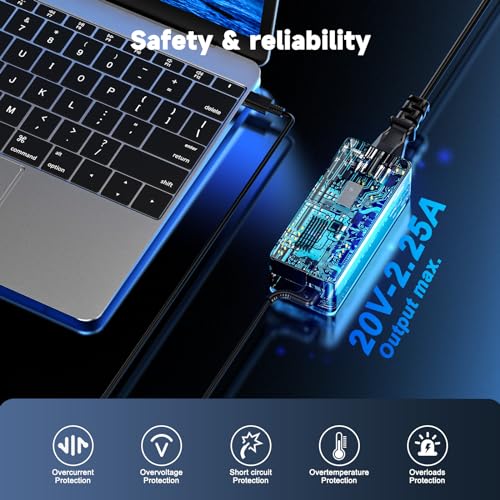 45W USB C for Chromebook Charger,Type-C Power Adapter,USB C Laptop Charger | Compatible With HP Dell Lenovo Acer Asus Samsung Google, Widely Compatible With More Devices With Type-c Interface