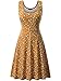 FENSACE Womens Sleeveless Scoop Neck Summer Beach Midi A Line Tank Dress, 17030-29, Large