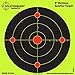 Splatterburst Target - 8 inch Bullseye Reactive Shooting Target - Shots Burst Bright Fluorescent Yellow Upon Impact - Rifle, Pistol, Airsoft, BB Gun, Pellet Gun, Air Rifle (10 Pack)